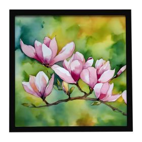 Mississippi Magnolia in Watercolor Framed Metal Print Bathroom, Kitchen, Office, Home Decor Wall Art Ready to Hang, Square, 8X8 Mississippi Magnolia in Watercolor Framed Metal Print Bathroom, Kitchen, Office, Home Decor Wall Art Ready to Hang, Square, 8X8